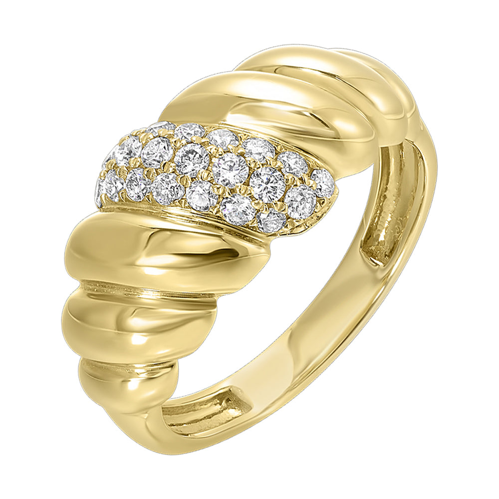 14Kt Yellow Gold Diamond 1/3Ctw Ring