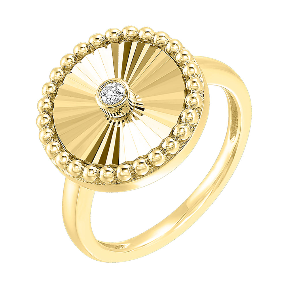 10Kt Yellow Gold Diamond 1/25Ctw Ring