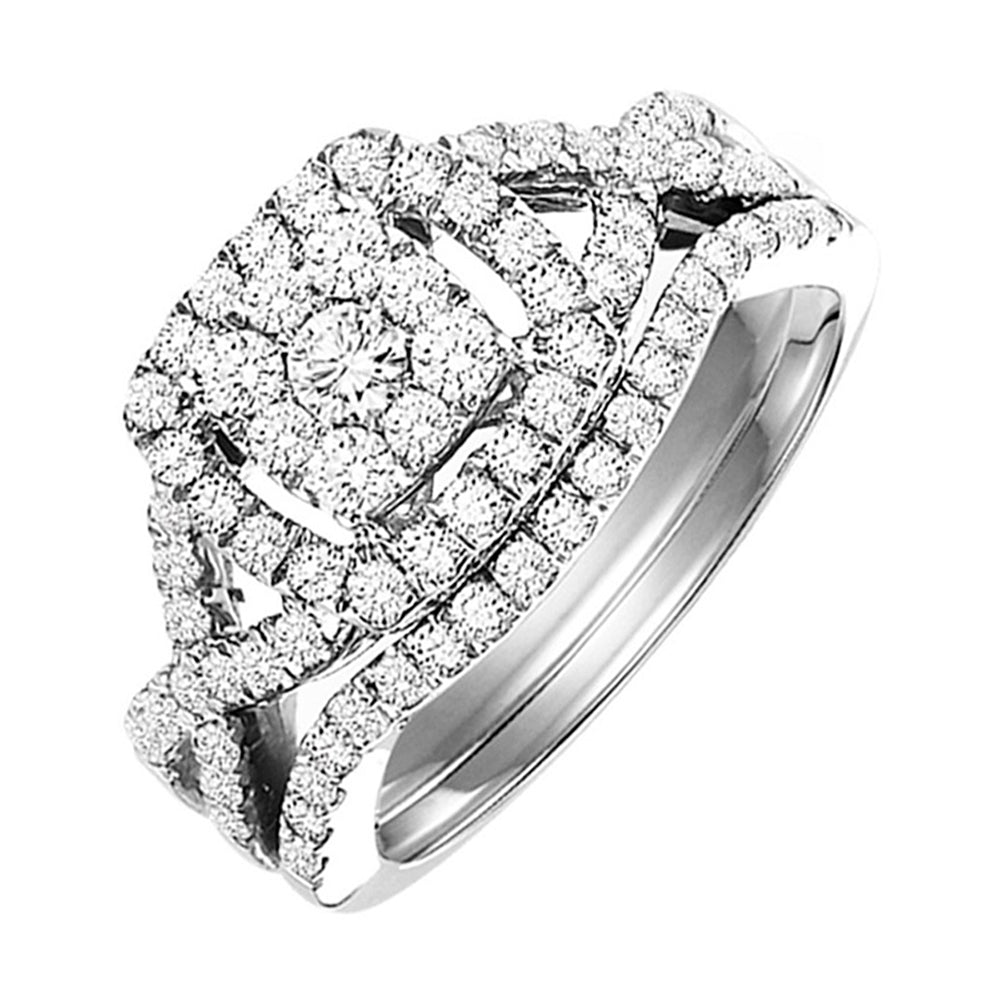 14Kt White Gold Diamond 3/4Ctw Ring