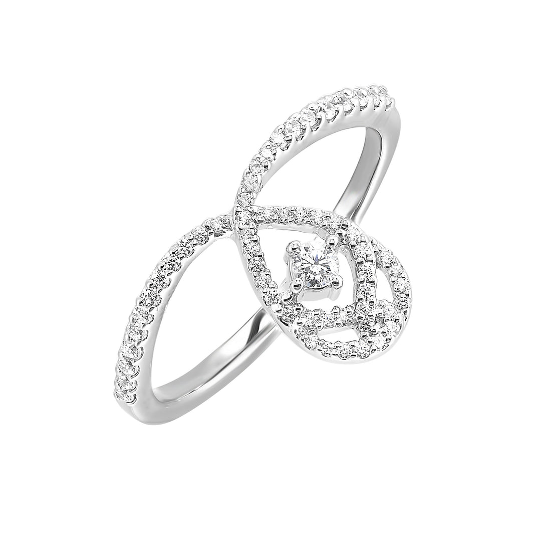 14Kt White Gold Diamond 1/4Ctw Ring