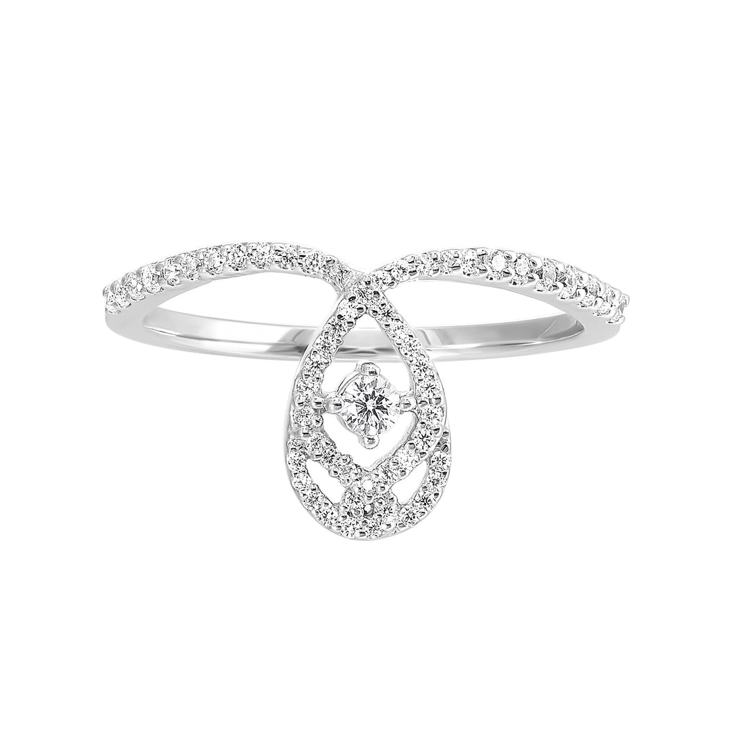 Silver Diamond 1/4Ctw Ring