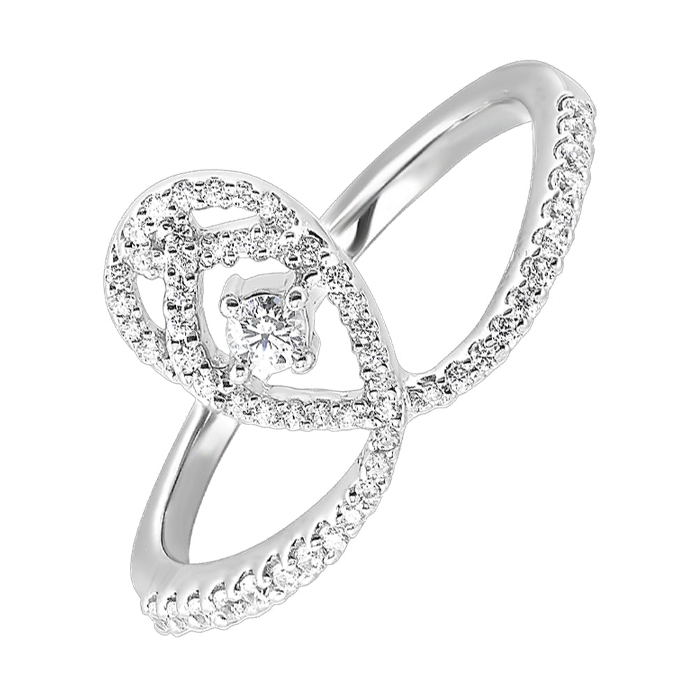 Silver Diamond 1/4Ctw Ring