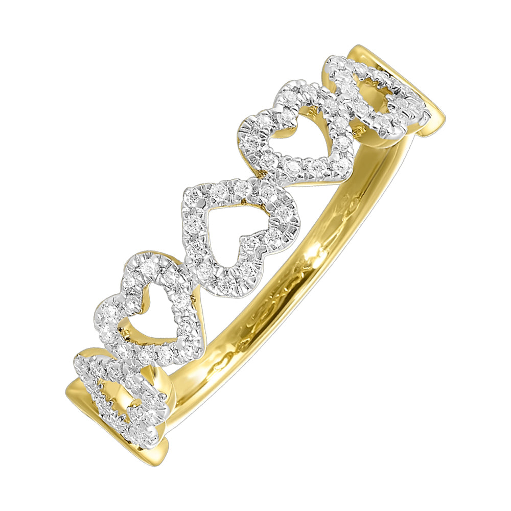 10Kt Yellow Gold Diamond 1/7Ctw Ring