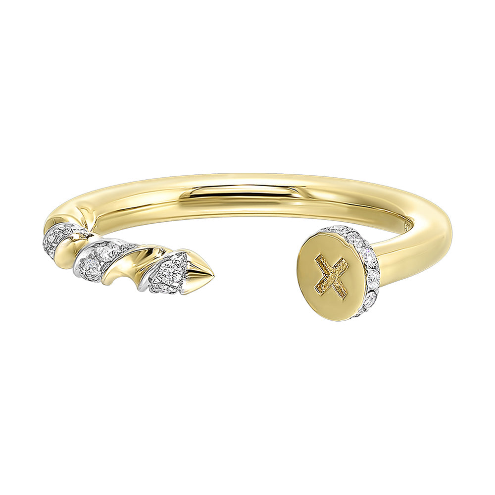 14Kt Yellow Gold Diamond 1/5Ctw Ring