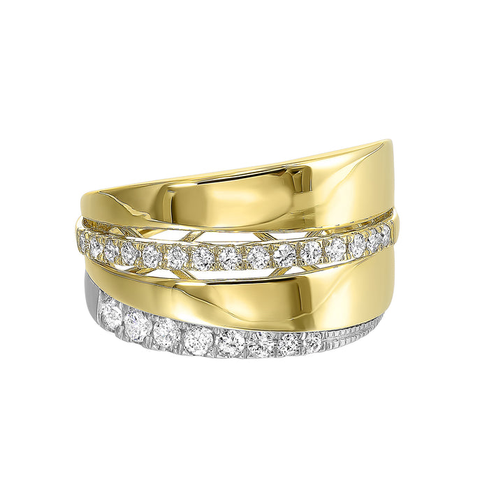 14Kt White Yellow Gold Diamond 3/8Ctw Ring
