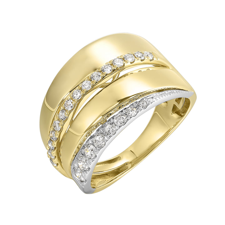 14Kt White Yellow Gold Diamond 3/8Ctw Ring