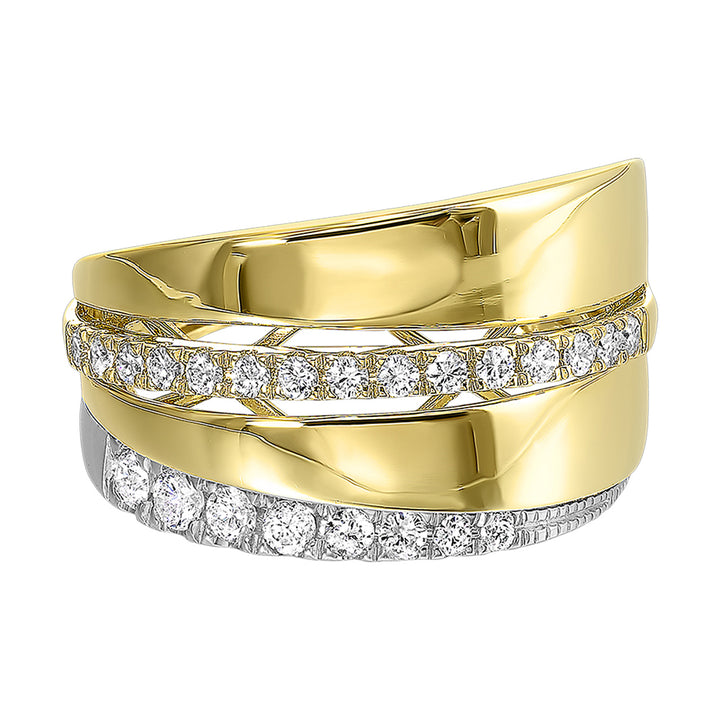 14Kt White Yellow Gold Diamond 3/8Ctw Ring