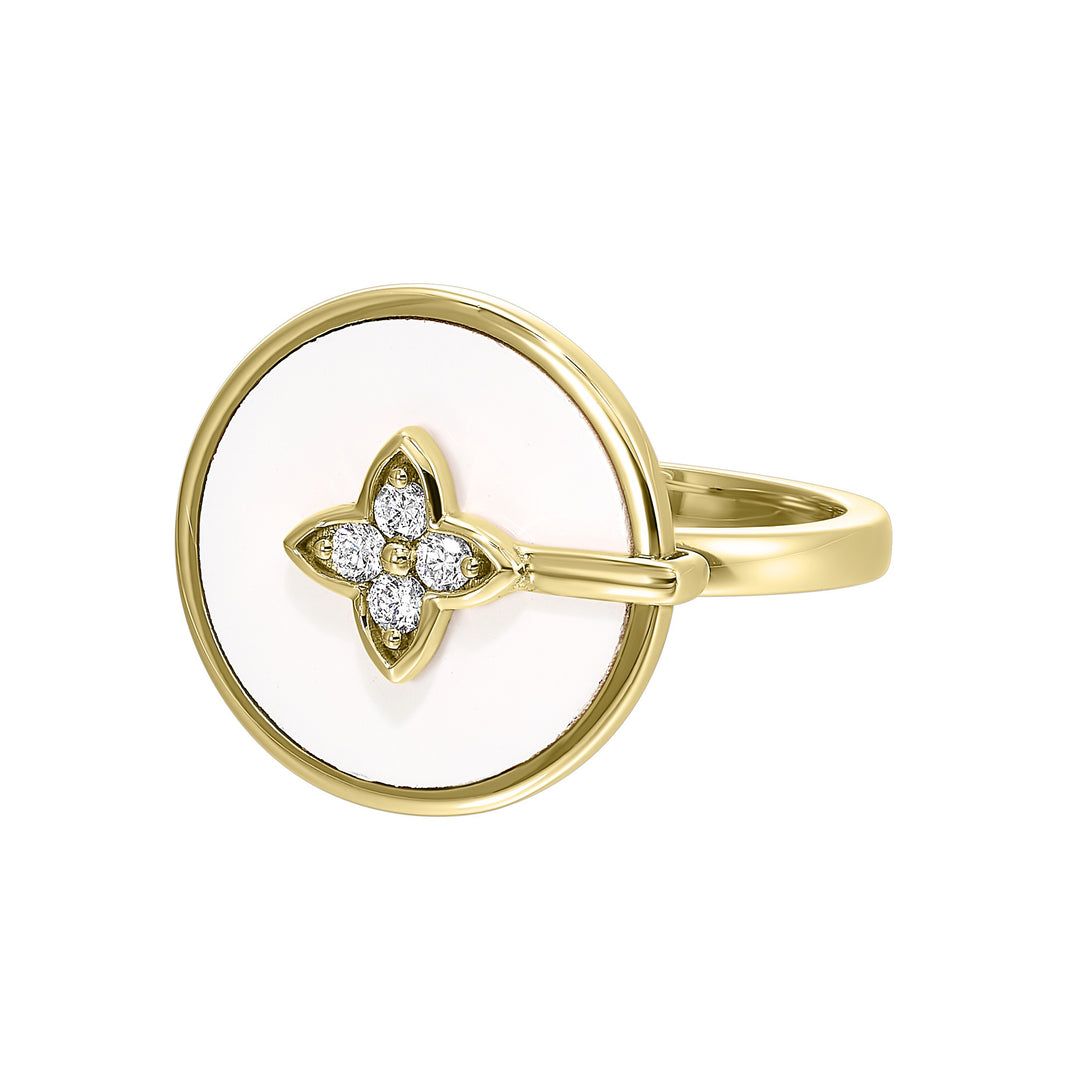 14Kt Yellow Gold Diamond 1/10Ctw Ring