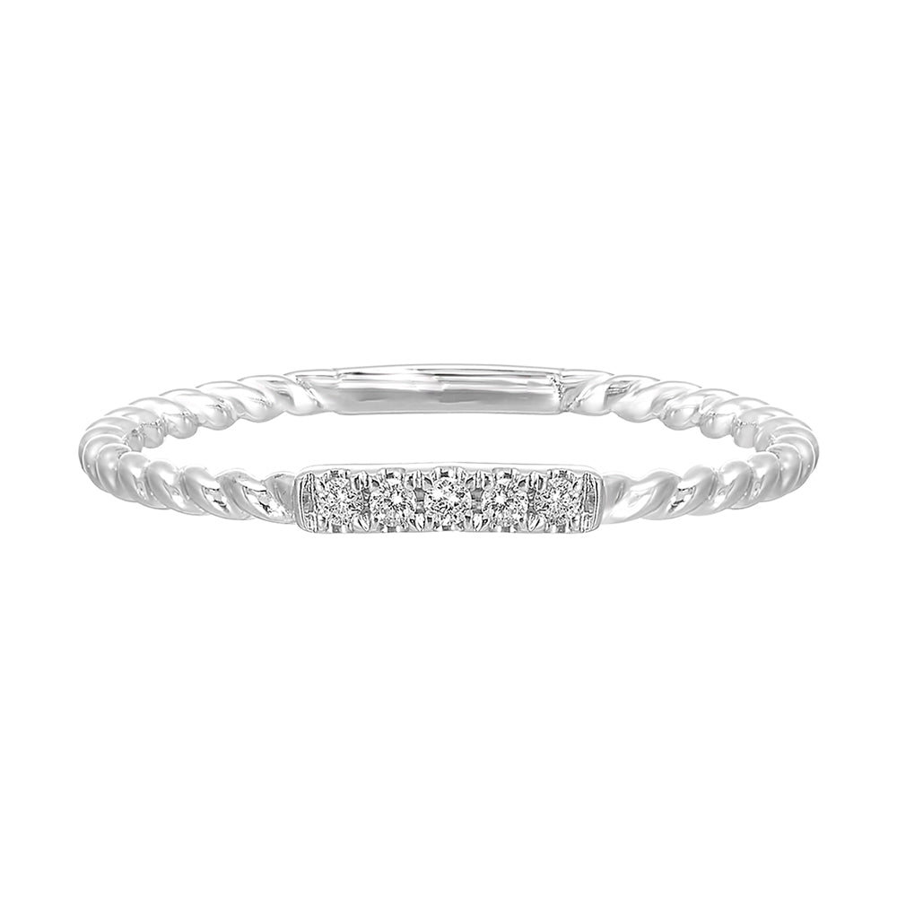 10Kt White Gold Diamond 1/25Ctw Ring