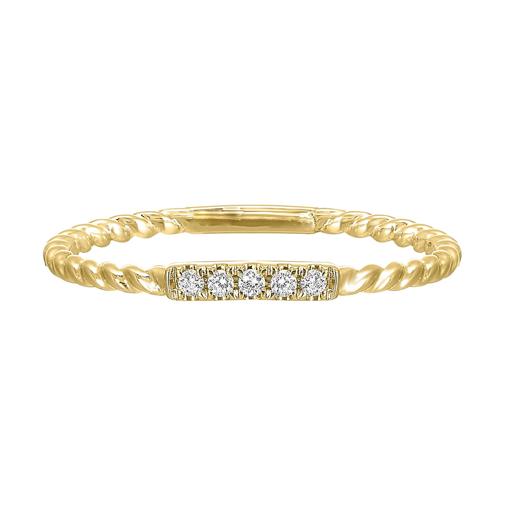 10Kt Yellow Gold Diamond 1/25Ctw Ring