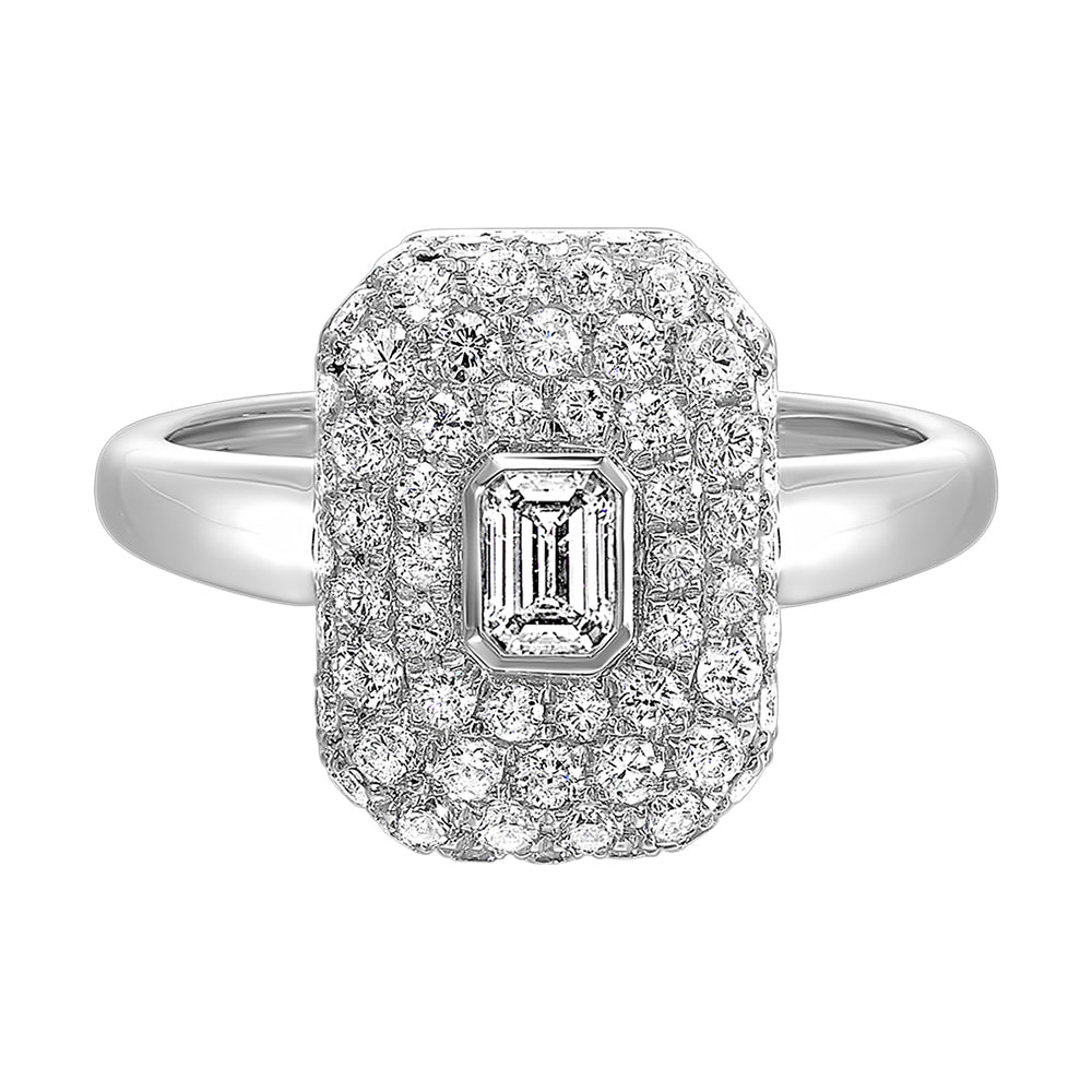 14Kt White Gold Diamond 1Ctw Ring