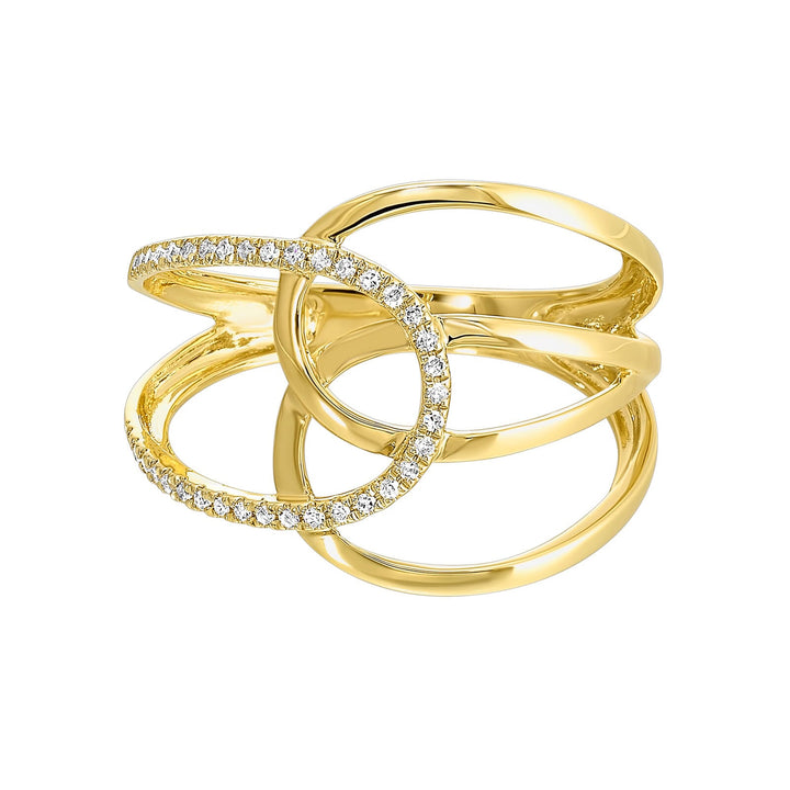 14Kt Yellow Gold Diamond 1/10Ctw Ring