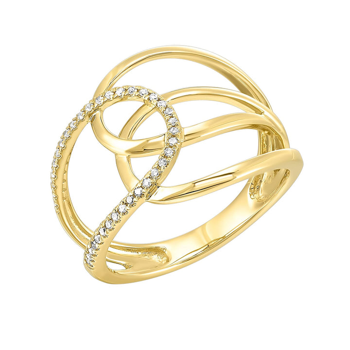 14Kt Yellow Gold Diamond 1/10Ctw Ring