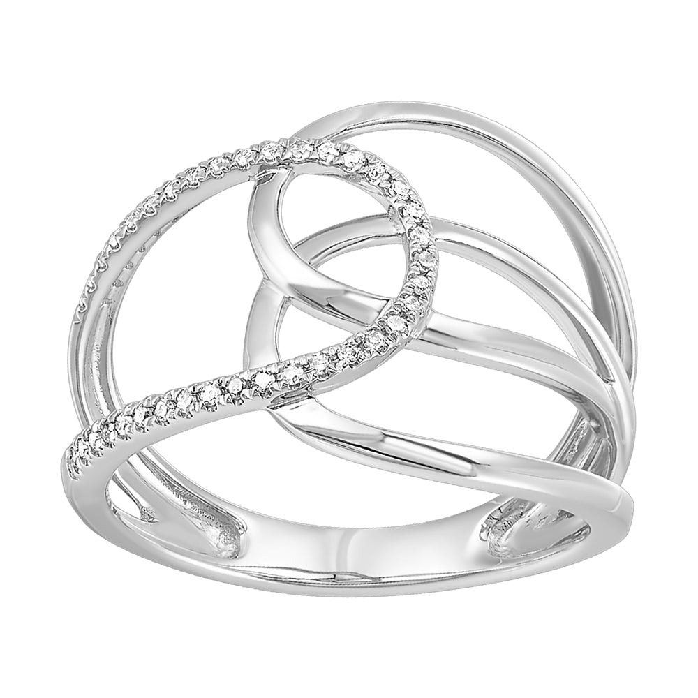 14Kt White Gold Diamond 1/10Ctw Ring