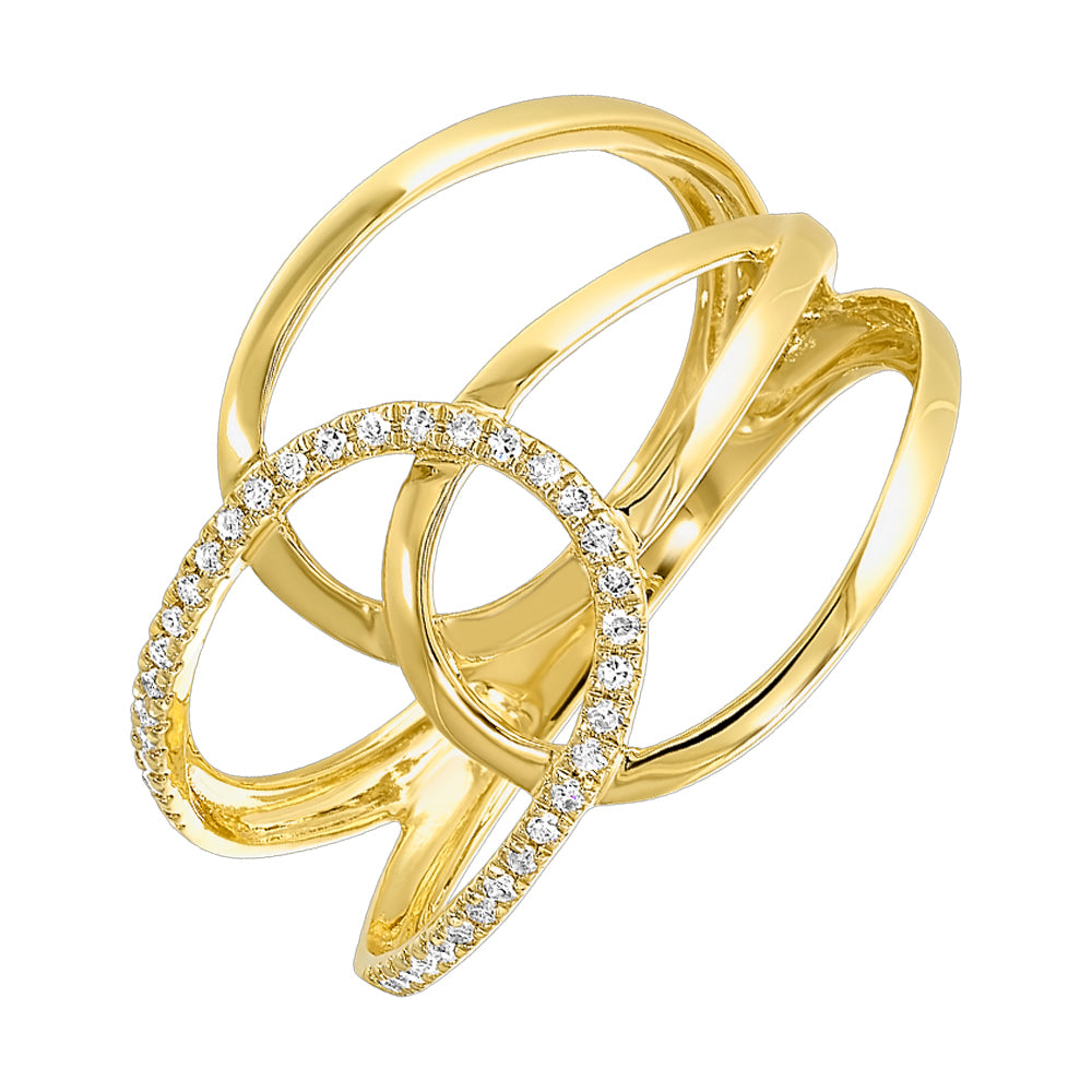 14Kt Yellow Gold Diamond 1/10Ctw Ring