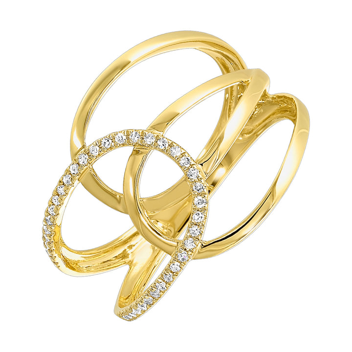 14Kt Yellow Gold Diamond 1/10Ctw Ring