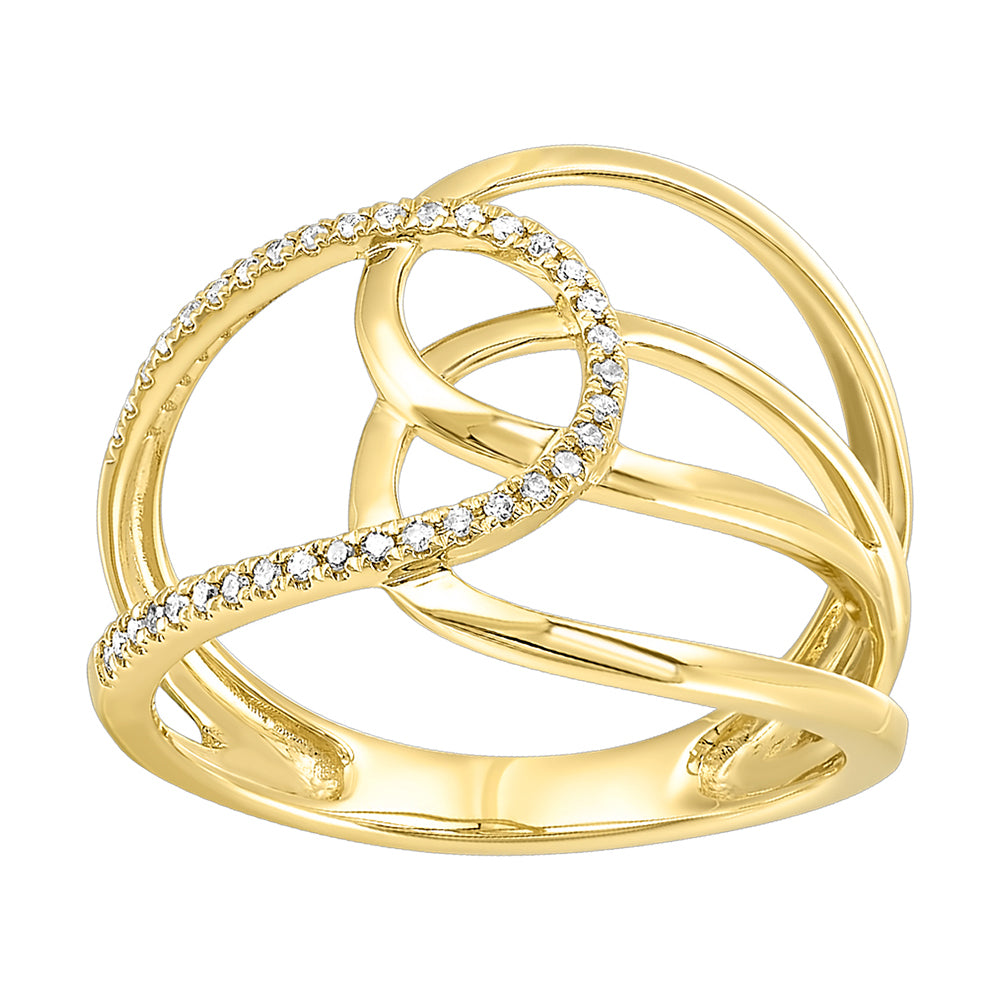 14Kt Yellow Gold Diamond 1/10Ctw Ring