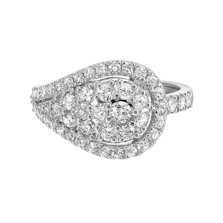 14Kt White Gold Diamond 1Ctw Ring