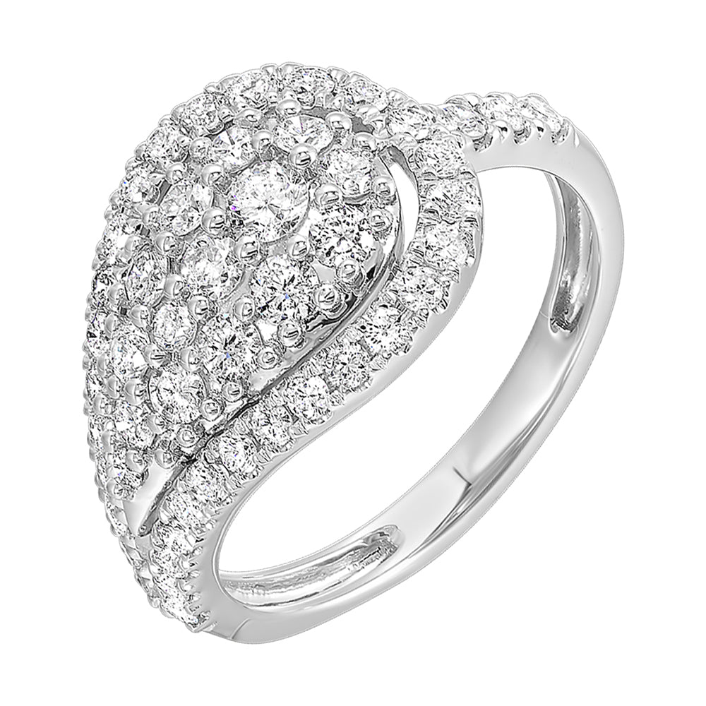 14Kt White Gold Diamond 1Ctw Ring