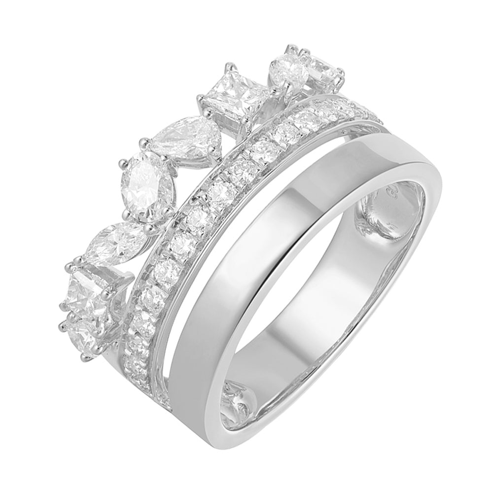 14Kt White Gold Diamond 1Ctw Ring