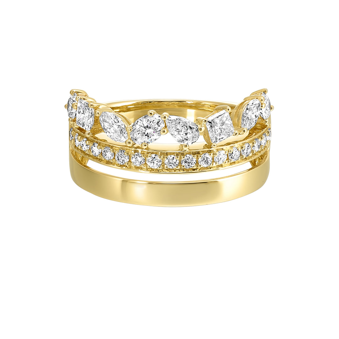 14Kt Yellow Gold Diamond 1Ctw Ring