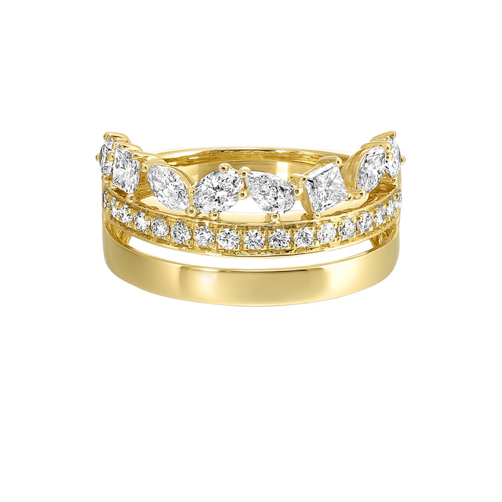 14Kt Yellow Gold Diamond 1Ctw Ring