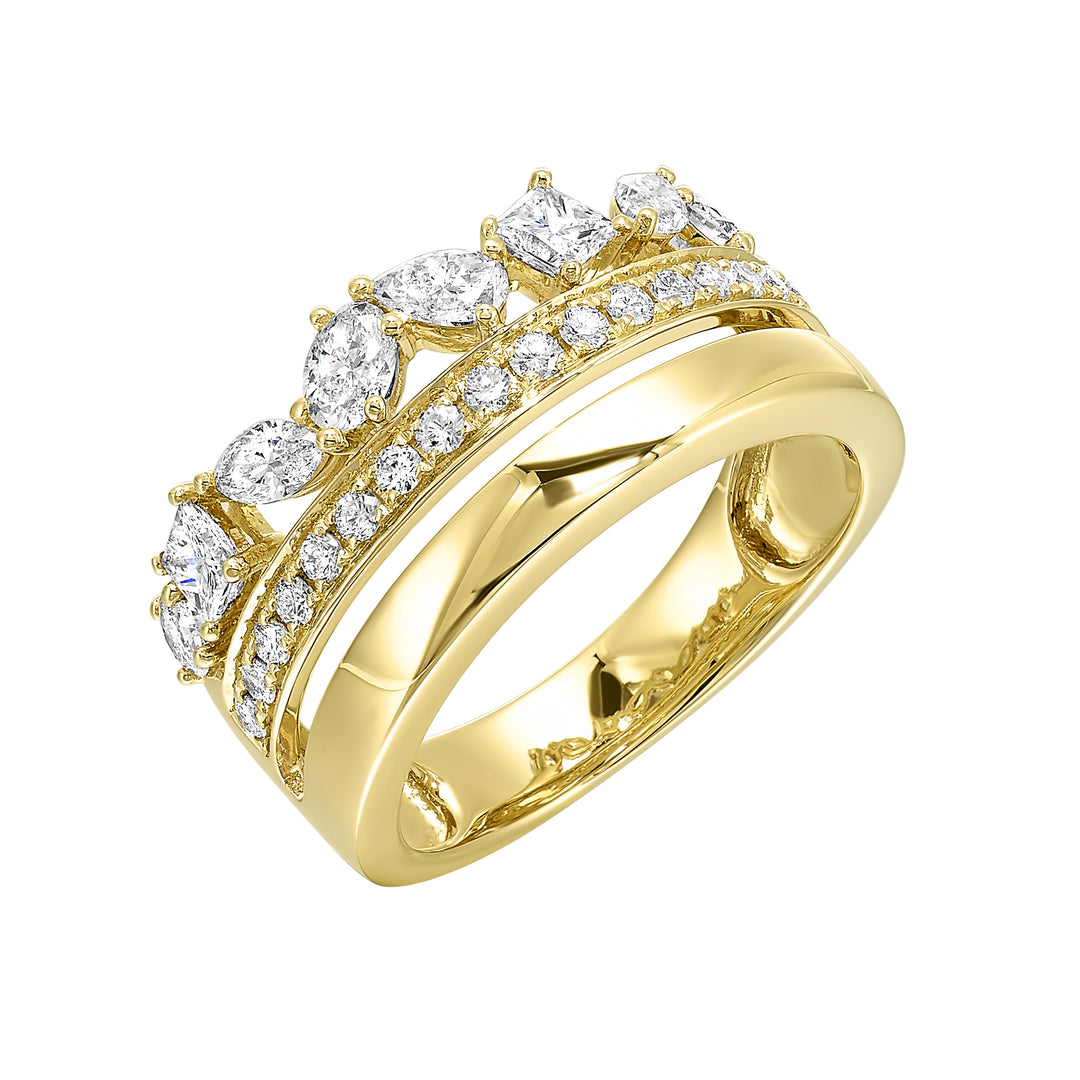 14Kt Yellow Gold Diamond 1Ctw Ring