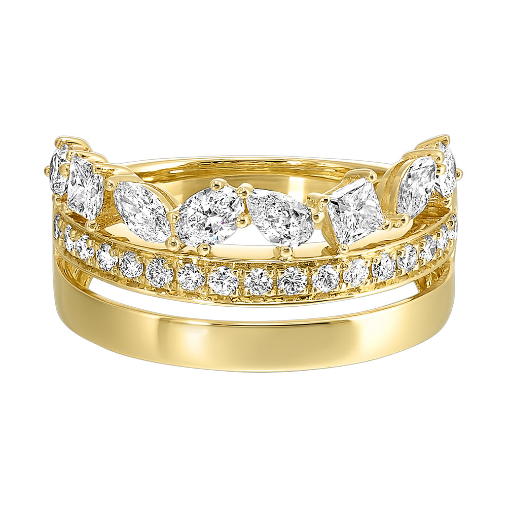 14Kt Yellow Gold Diamond 1Ctw Ring