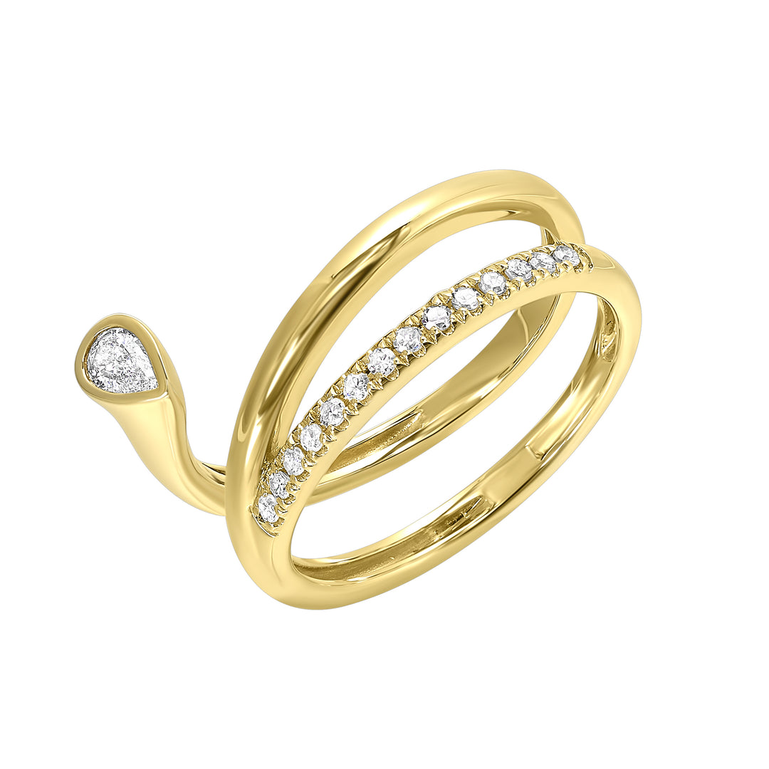 14Kt Yellow Gold Diamond 1/4Ctw Ring