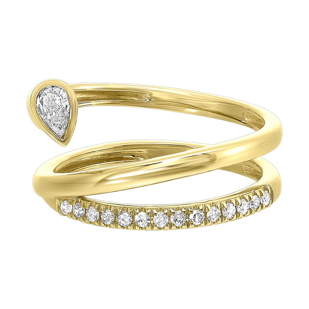 14Kt Yellow Gold Diamond 1/4Ctw Ring