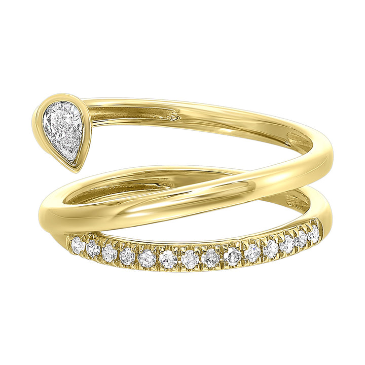 14Kt Yellow Gold Diamond 1/4Ctw Ring
