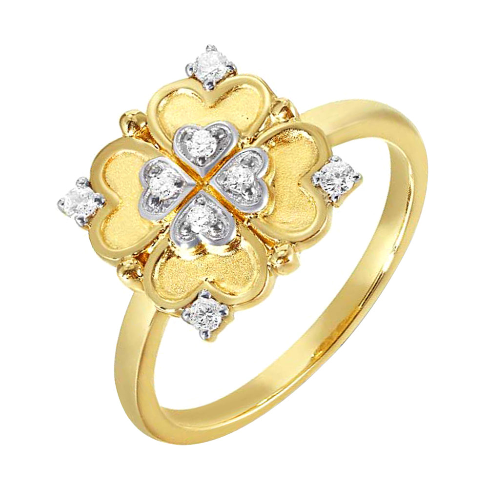 14Kt Yellow Gold Diamond 1/8Ctw Ring
