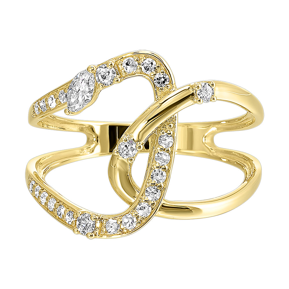 14Kt Yellow Gold Diamond 1/3Ctw Ring