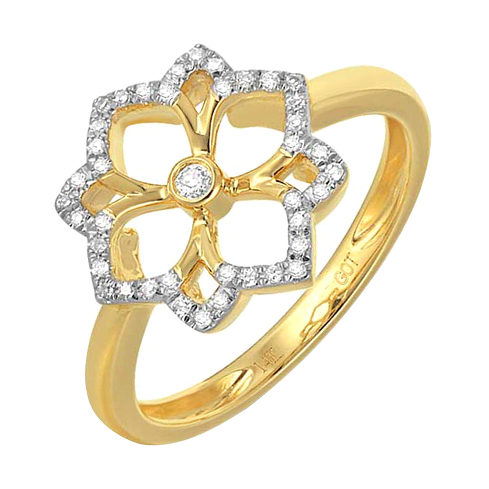 14Kt Yellow Gold Diamond 1/8Ctw Ring