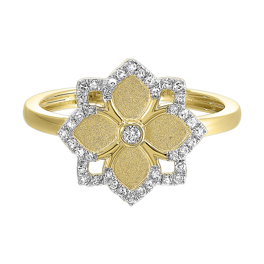 14Kt Yellow Gold Diamond 1/8Ctw Ring
