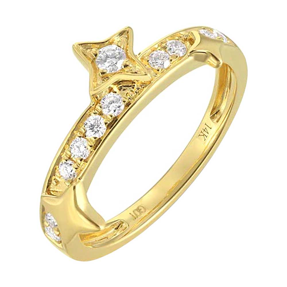 14Kt Yellow Gold Diamond 1/4Ctw Ring