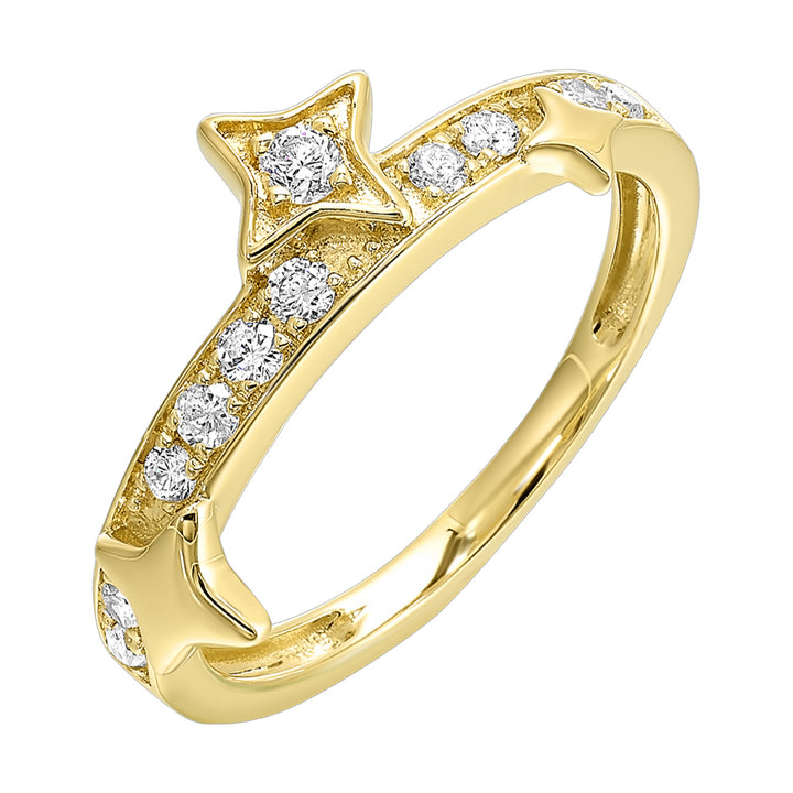 14Kt Yellow Gold Diamond 1/4Ctw Ring