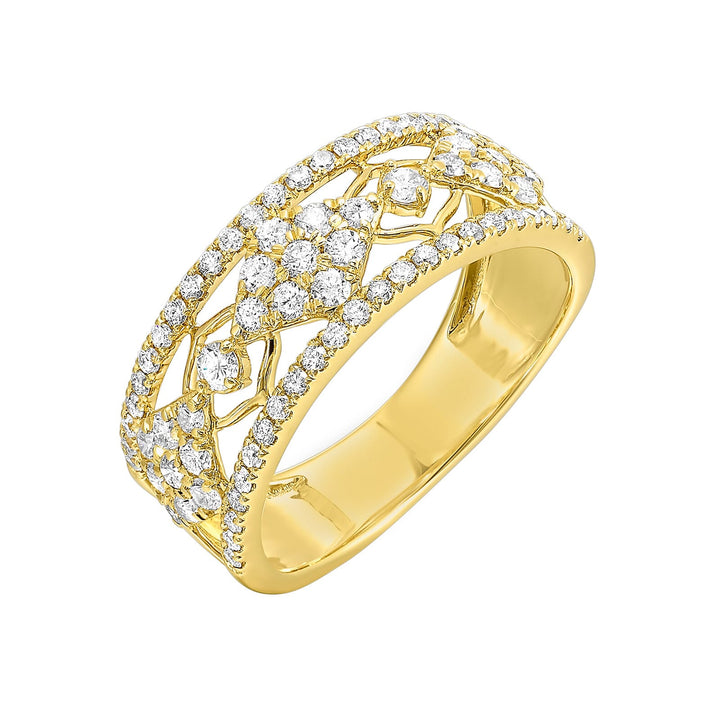 14Kt Yellow Gold Diamond 3/4Ctw Ring