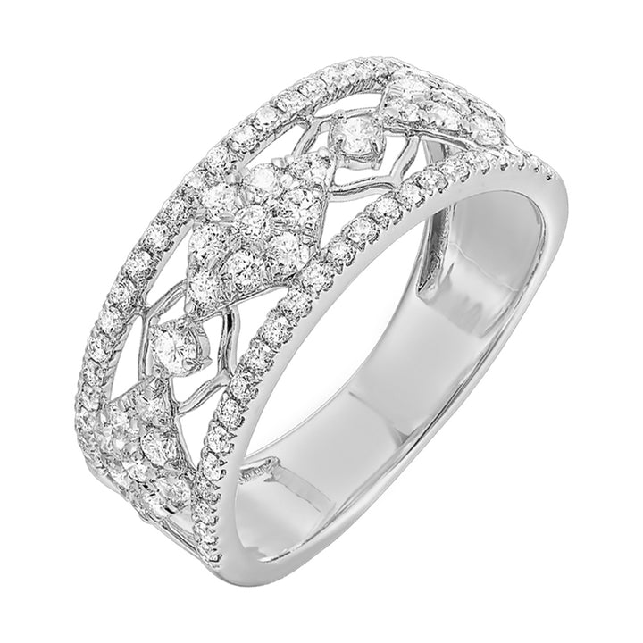14Kt White Gold Diamond 3/4Ctw Ring