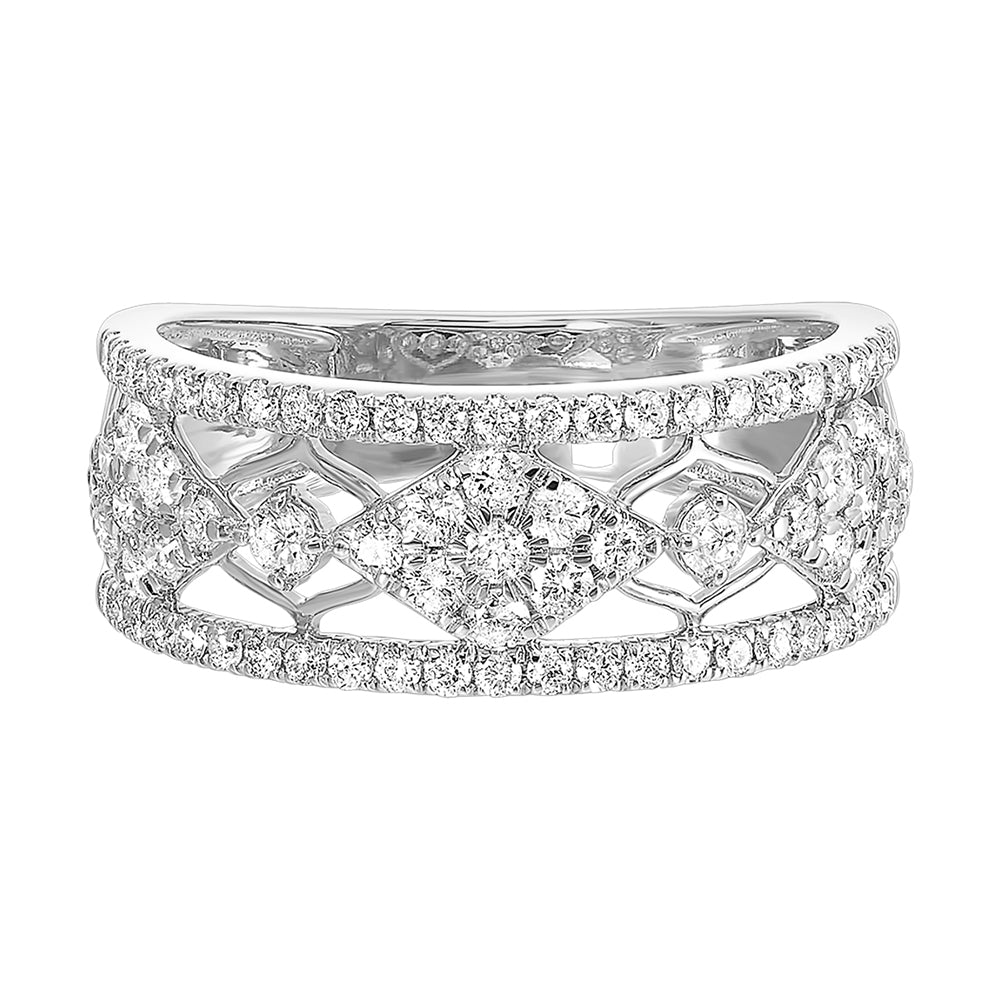 14Kt White Gold Diamond 3/4Ctw Ring