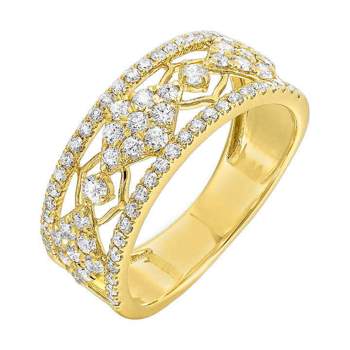 14Kt Yellow Gold Diamond 3/4Ctw Ring