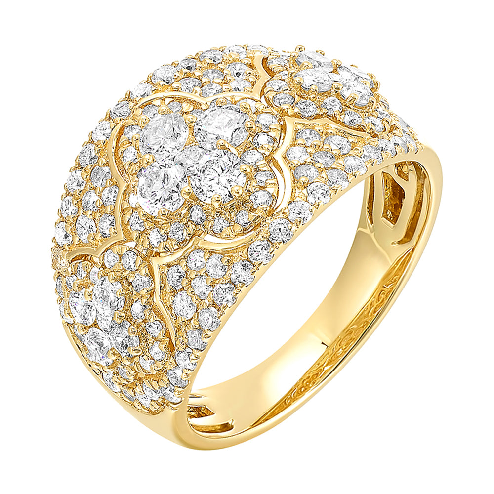 14Kt Yellow Gold Diamond 1 1/2Ctw Ring