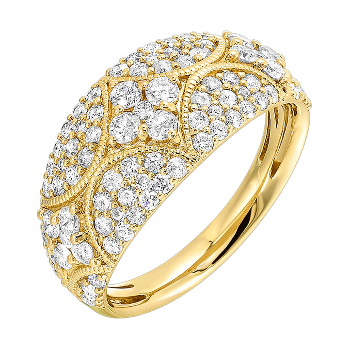 14Kt Yellow Gold Diamond 1Ctw Ring