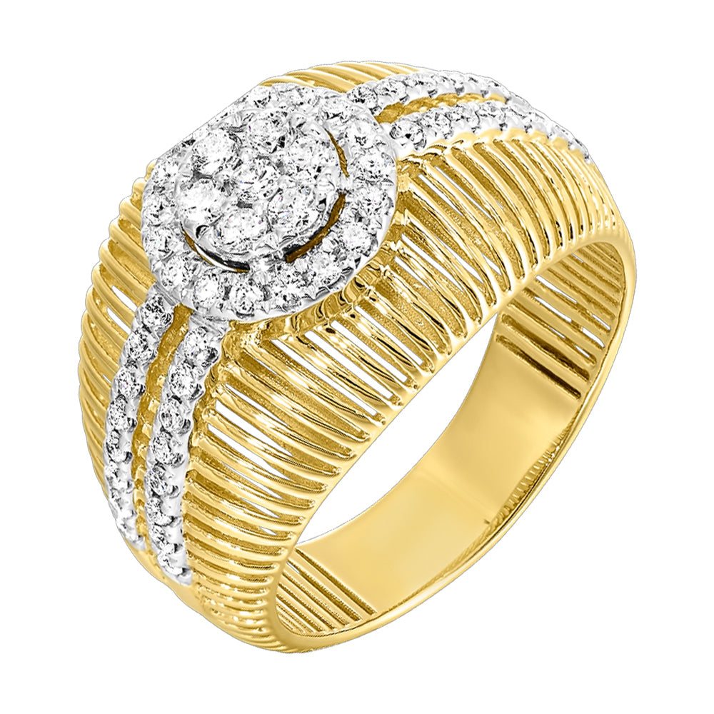14Kt White Yellow Gold Diamond 1/2Ctw Ring