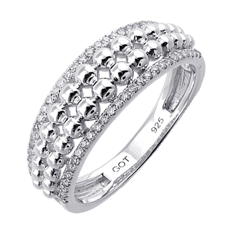 Silver Diamond 1/5Ctw Ring