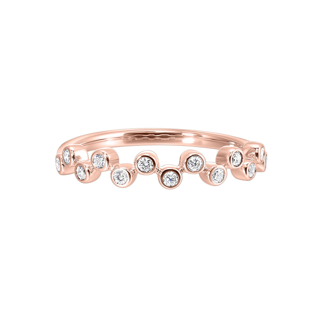 14Kt Rose Gold Diamond 1/5Ctw Ring