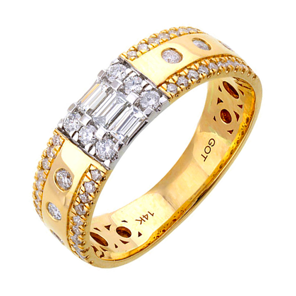 14Kt White Yellow Gold Diamond 1/2Ctw Ring