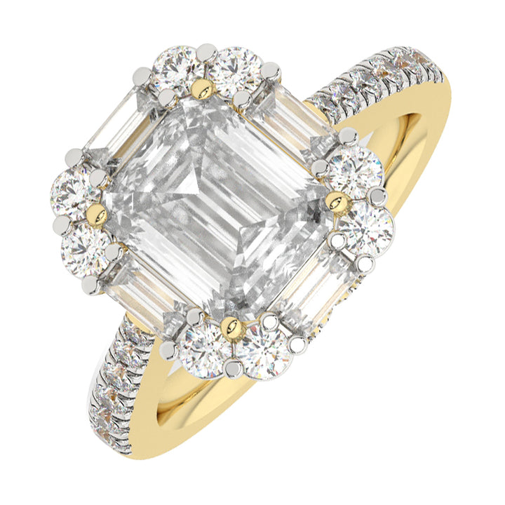 14Kt Yellow Gold Diamond 1 3/8Ctw Ring