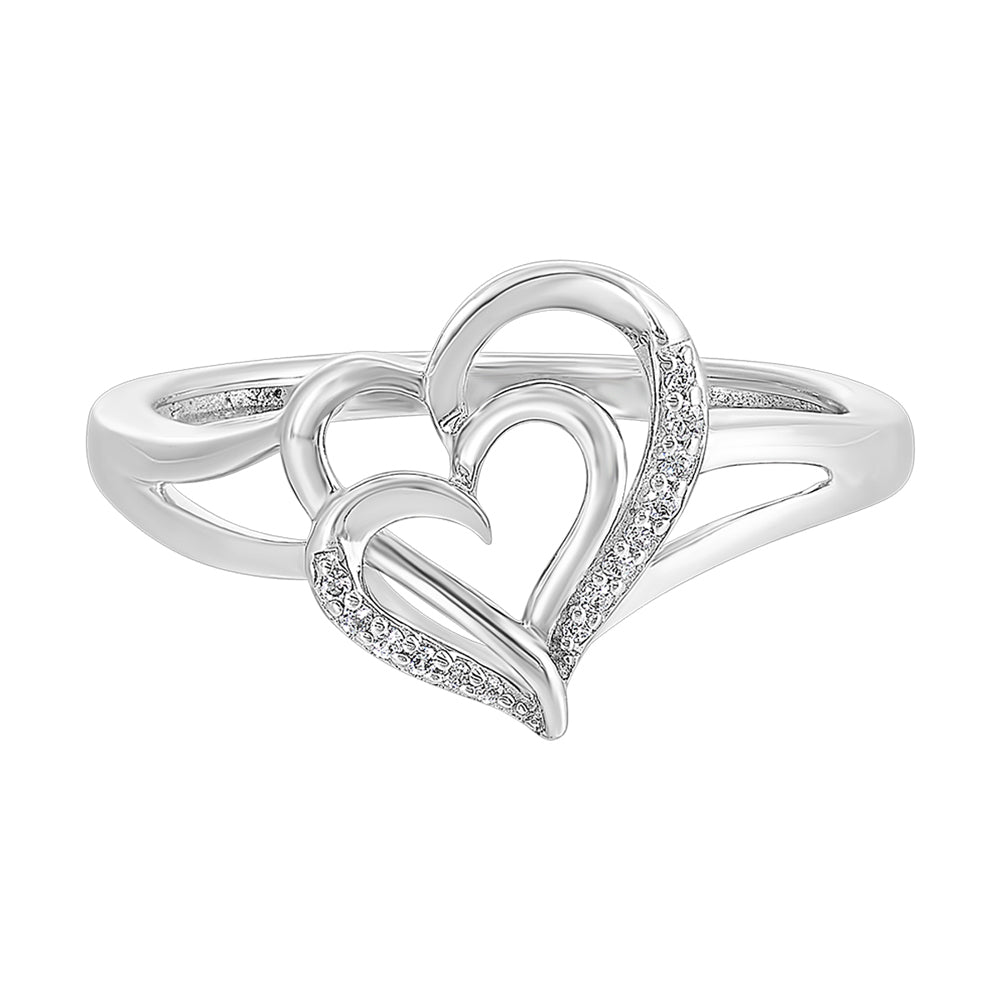 Silver Diamond 1/25Ctw Ring