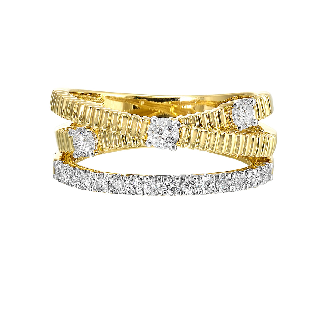14Kt White Yellow Gold Diamond 1/2Ctw Ring